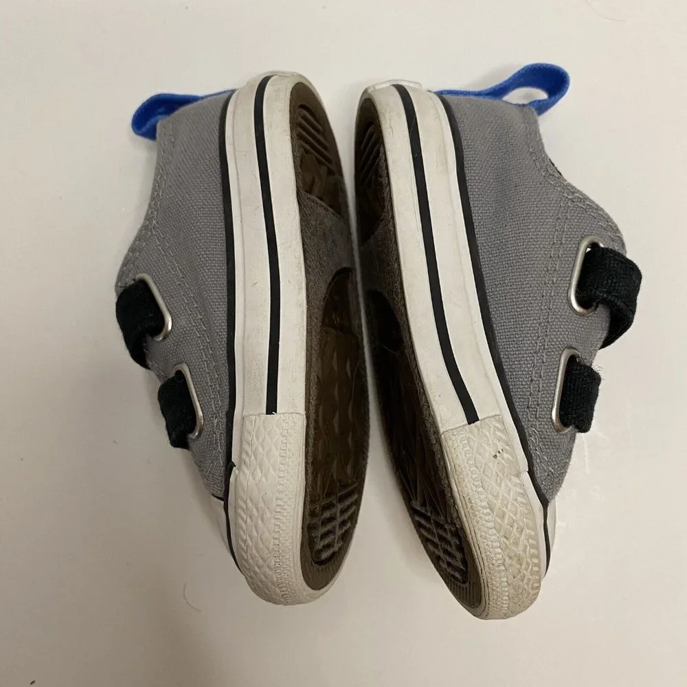 Converse Chuck Taylor All Star Infants Grey Hook and Loop ‎ Sneakers 747695F 4